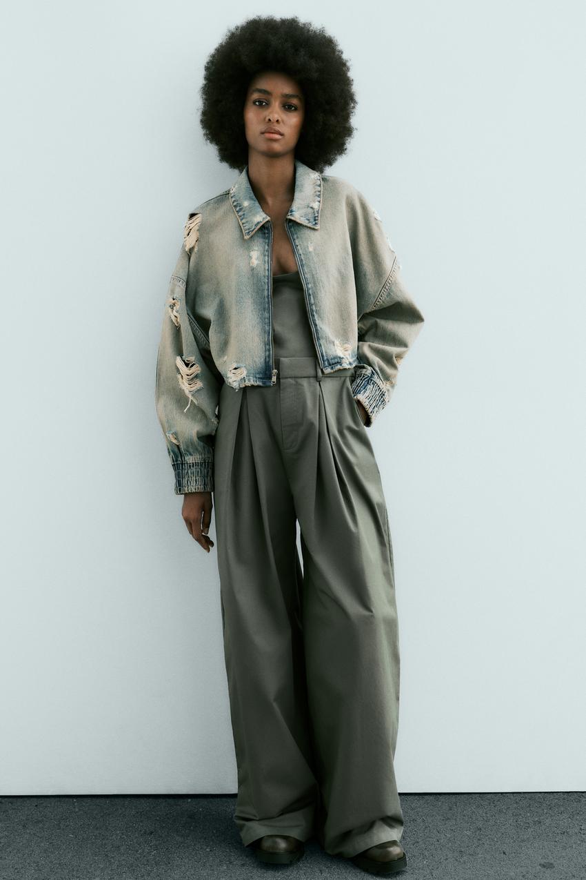 Zara cropped denim Clearance