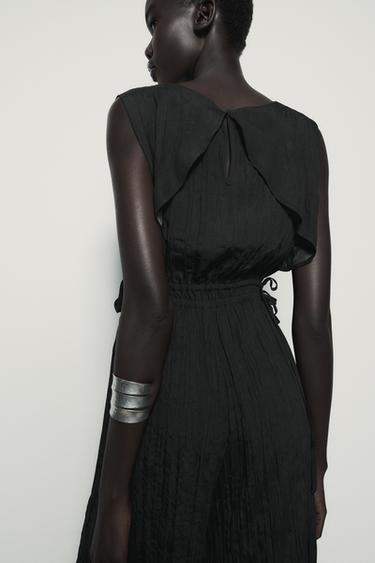 OVERALL IN SATINOPTIK IM KNITTERLOOK - Schwarz von Zara - Bild 3