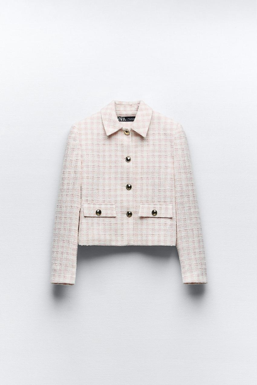 Zara pink and white jacket Clearance