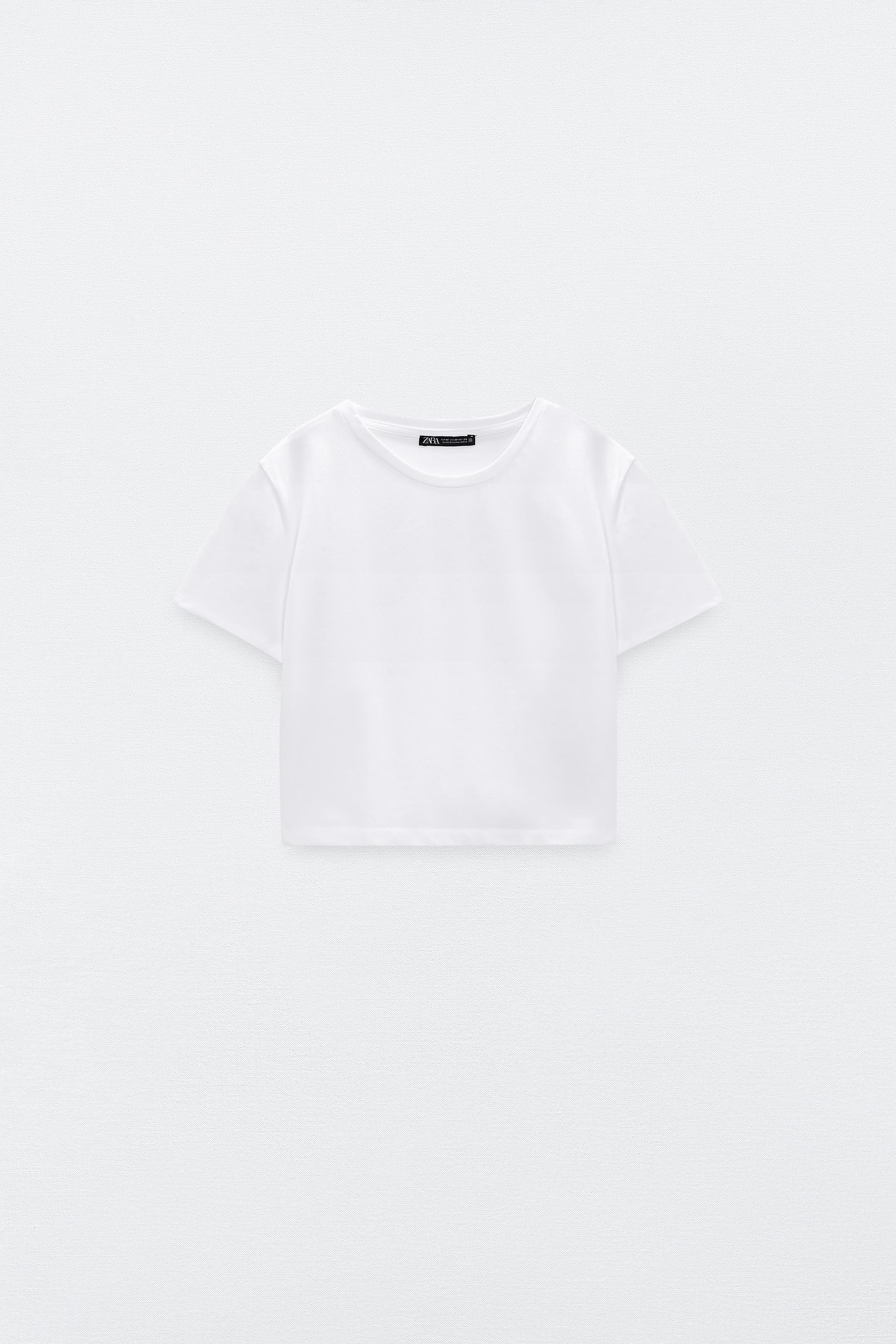Zara basic crop t shirt Clearance