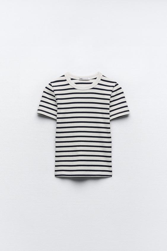 Zara women's striped top Clearance