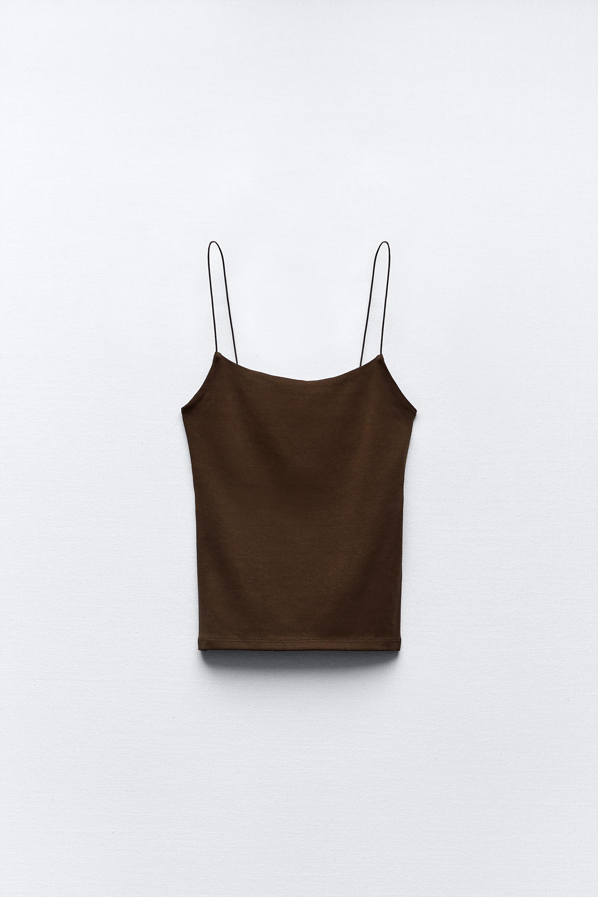 Zara brown tank top Clearance