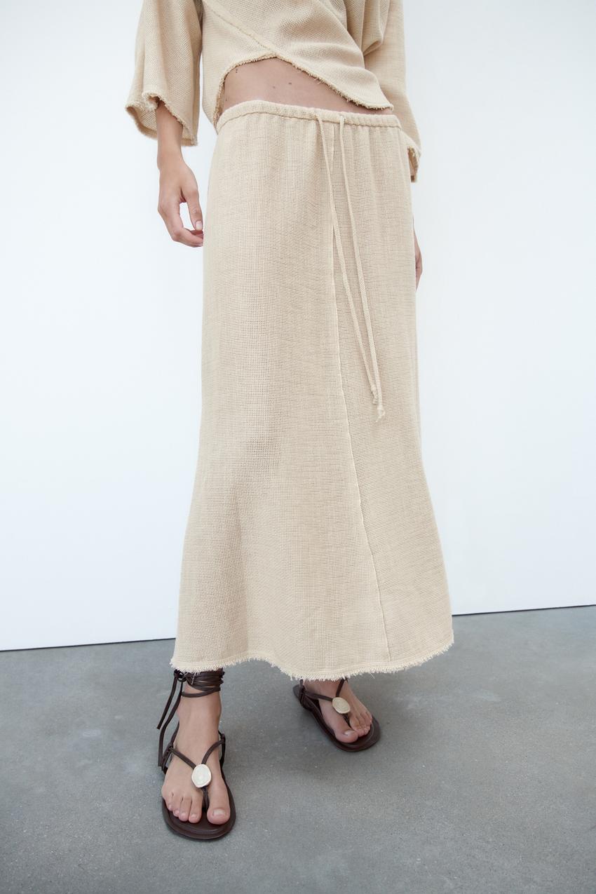 Textured skirt zara Clearance