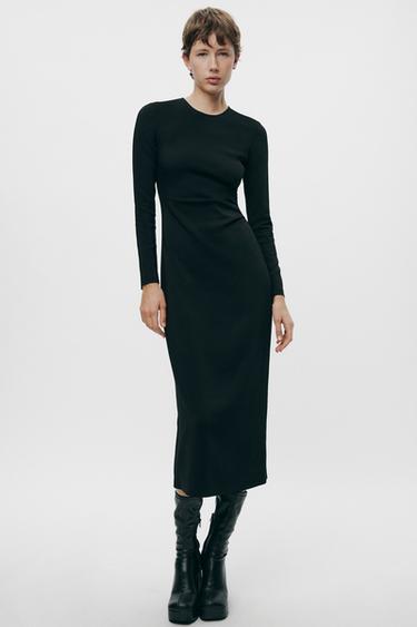 ŠATY ZW COLLECTION S BOČNĺM NABĺRÁNĺM - Černá od Zara - Obrázek 0