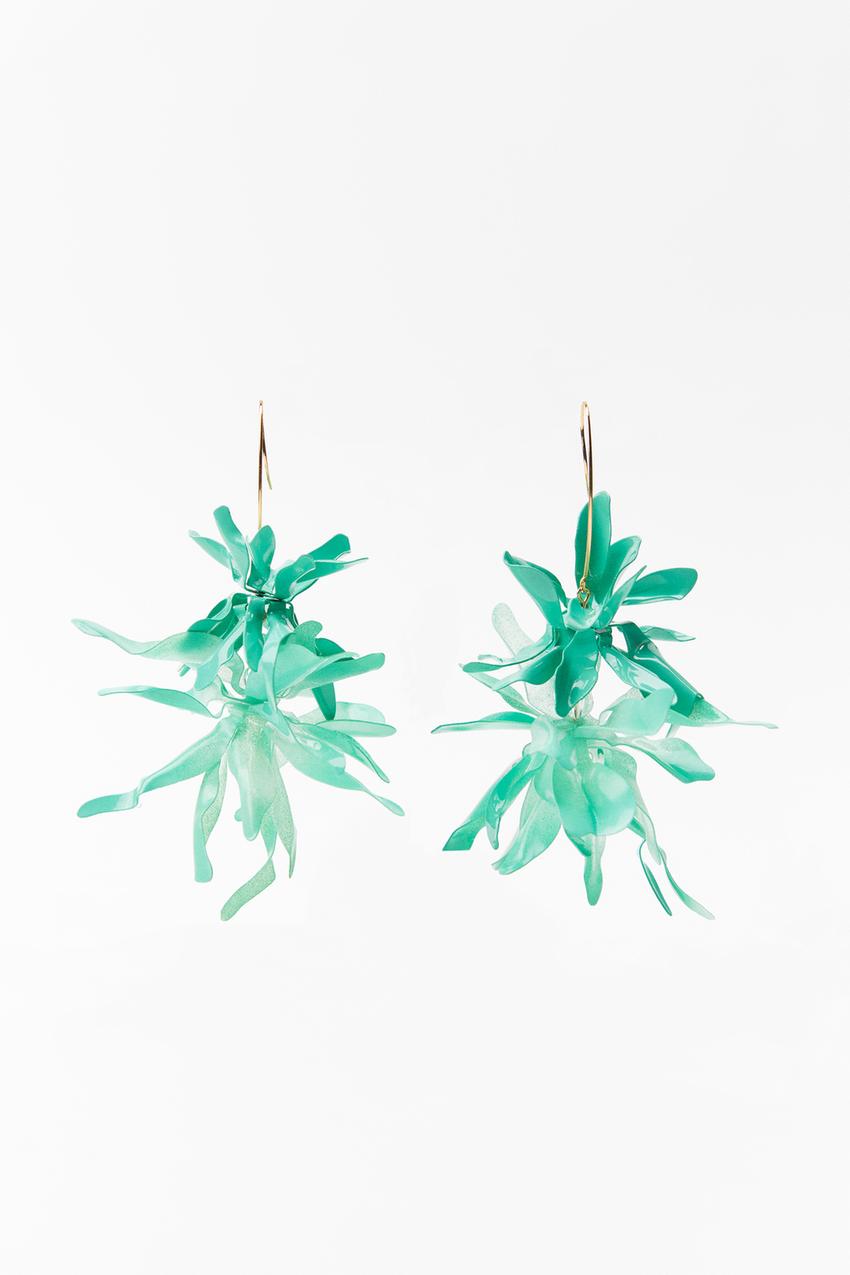 Zara green earrings Outlet