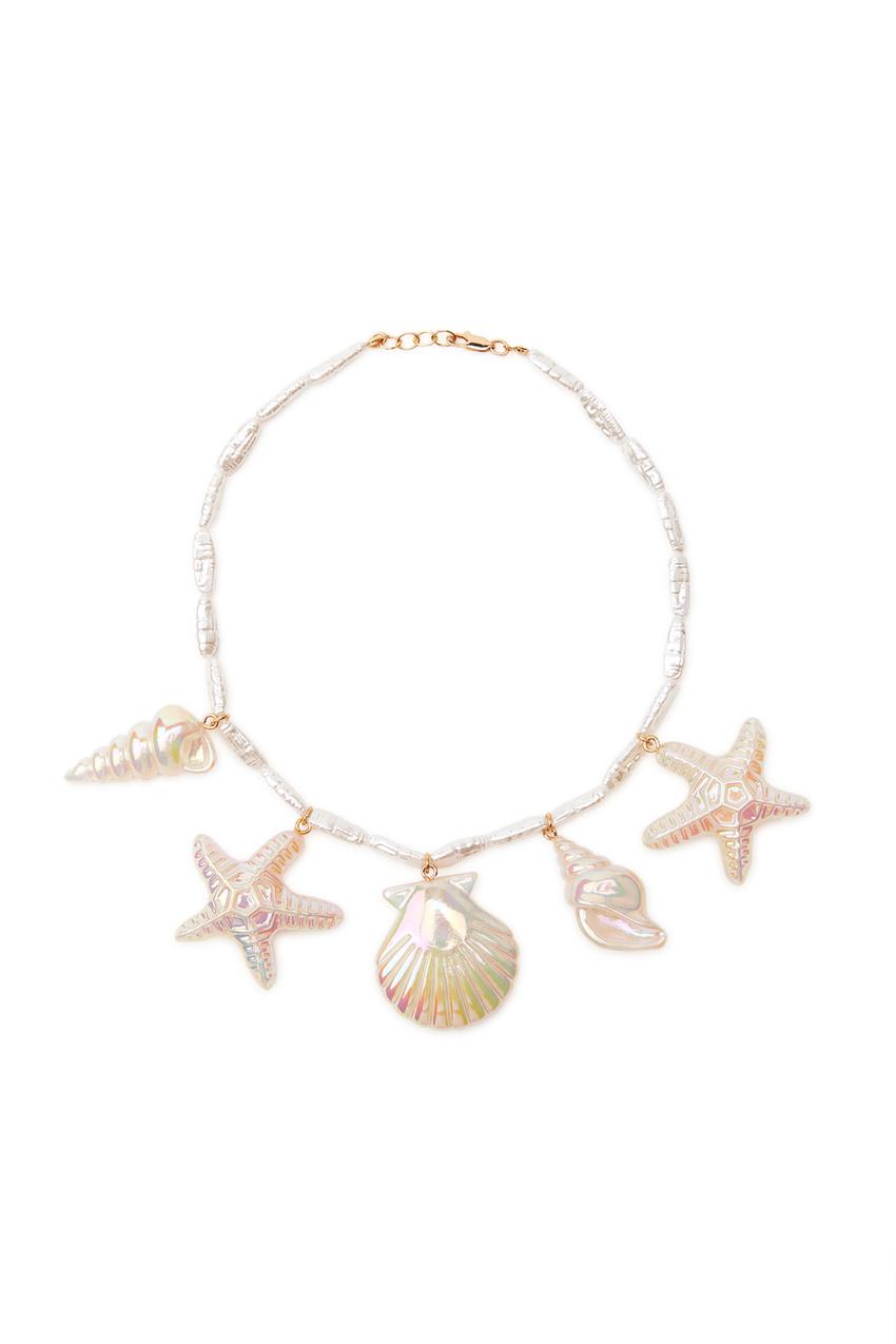 Zara shell necklace Clearance
