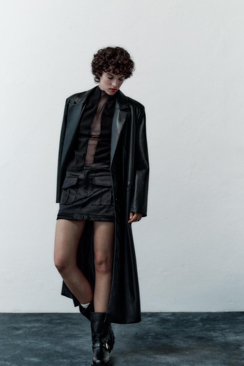 Zara satin effect mini skirt Clearance