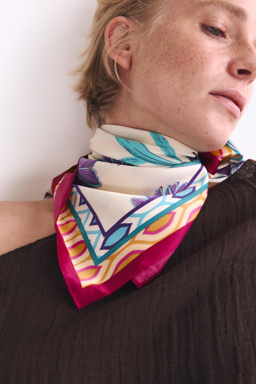 Zara scarf silk Clearance