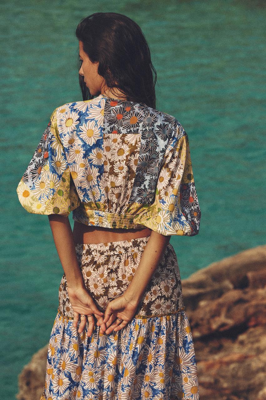 Zara top puff sleeves Clearance