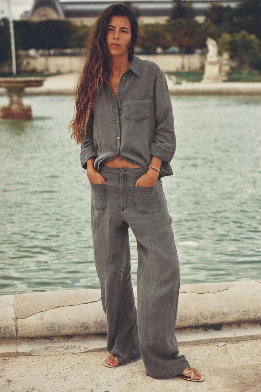 Zara gray shirt Clearance