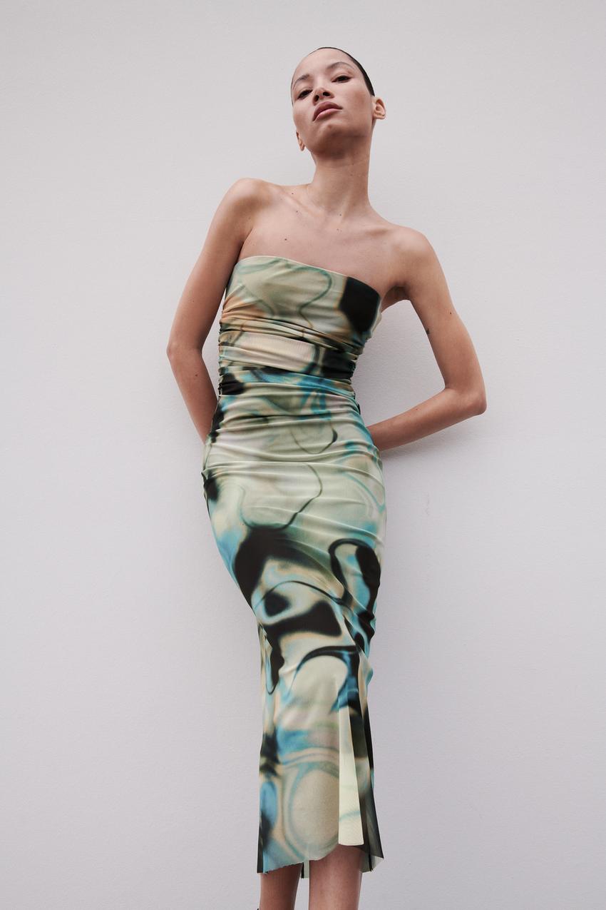 Zara blue marble dress Clearance