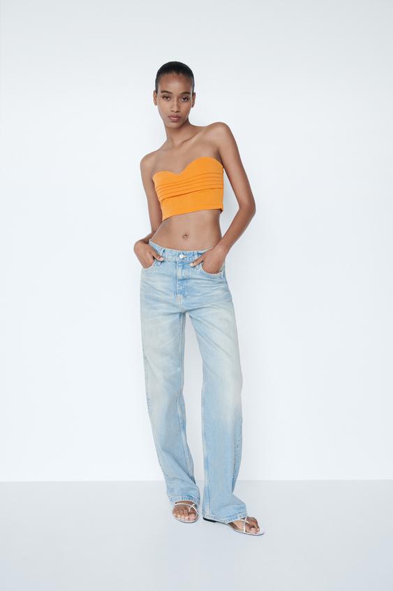 Embellished crop top zara Clearance