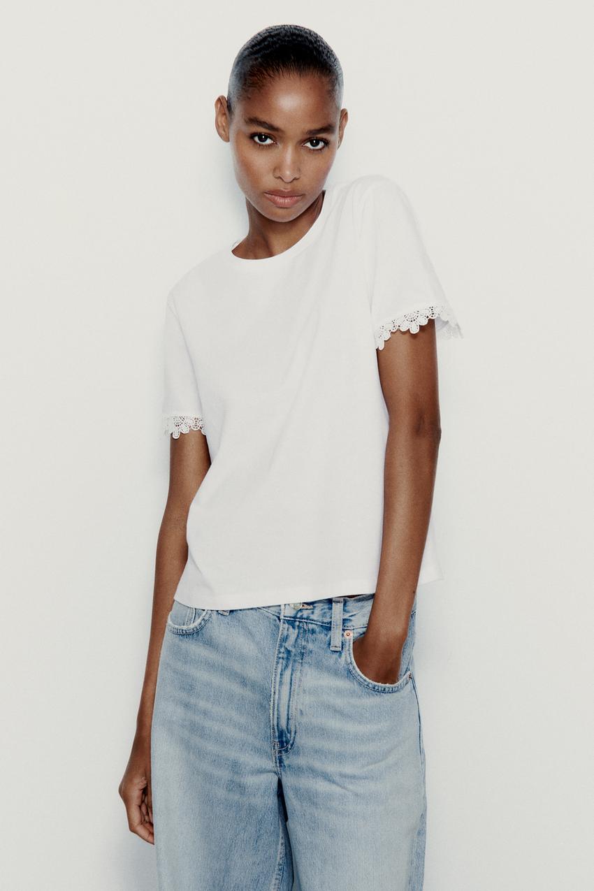 Zara white t Clearance