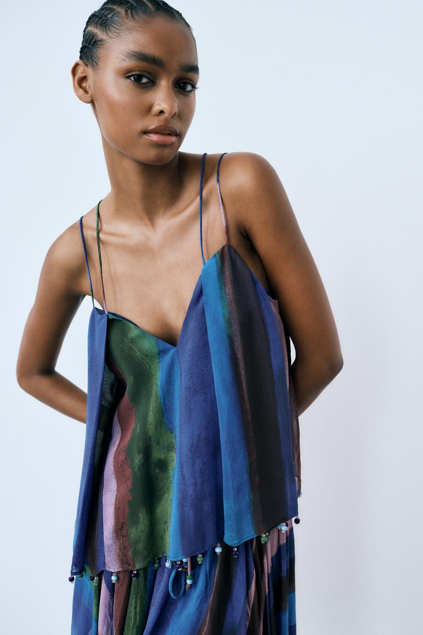 Tie dye camisole top zara Clearance