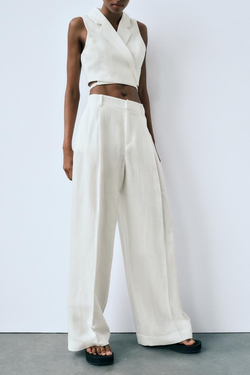 Linen trousers zara woman Outlet