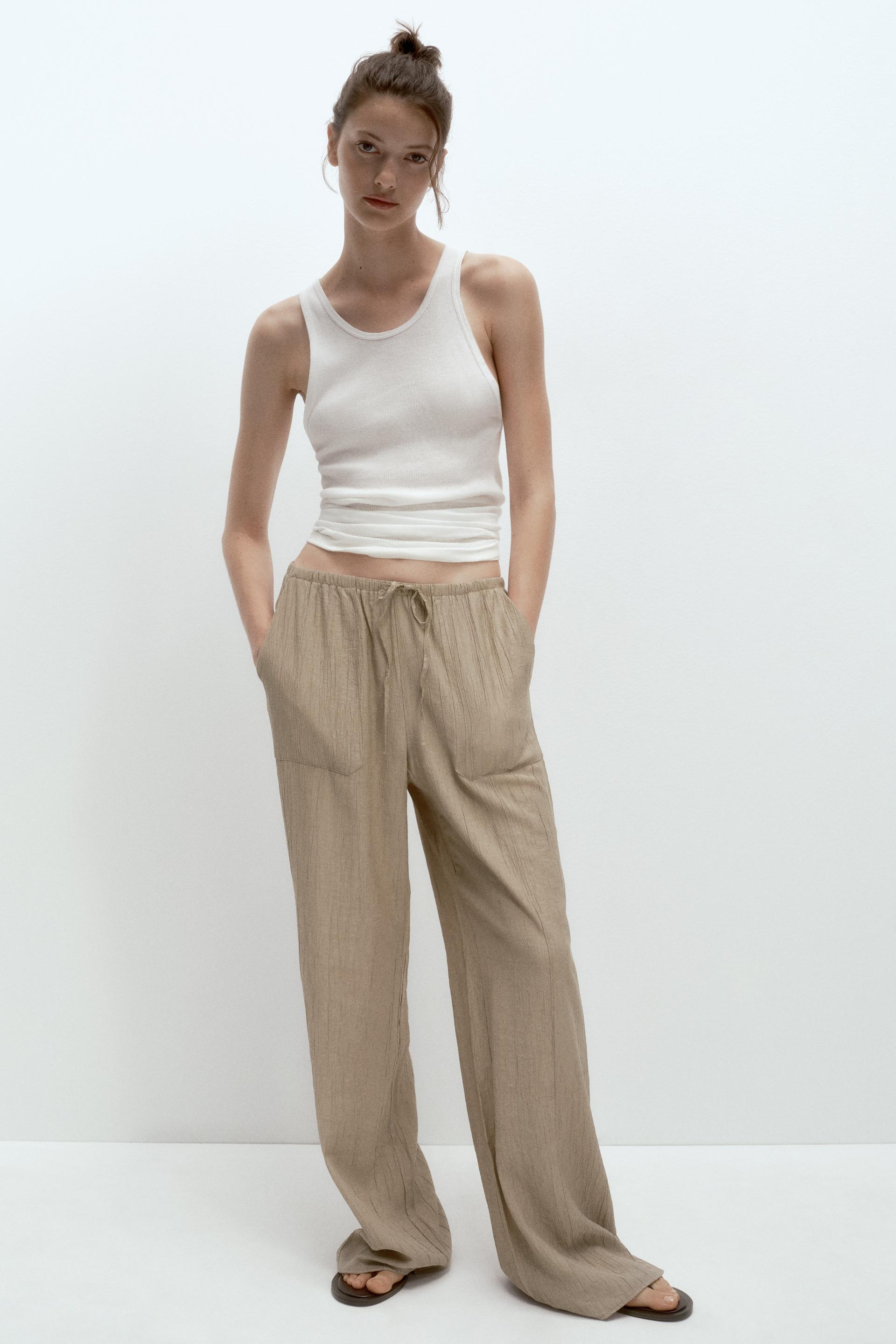 Zara camel trousers 5427 Clearance