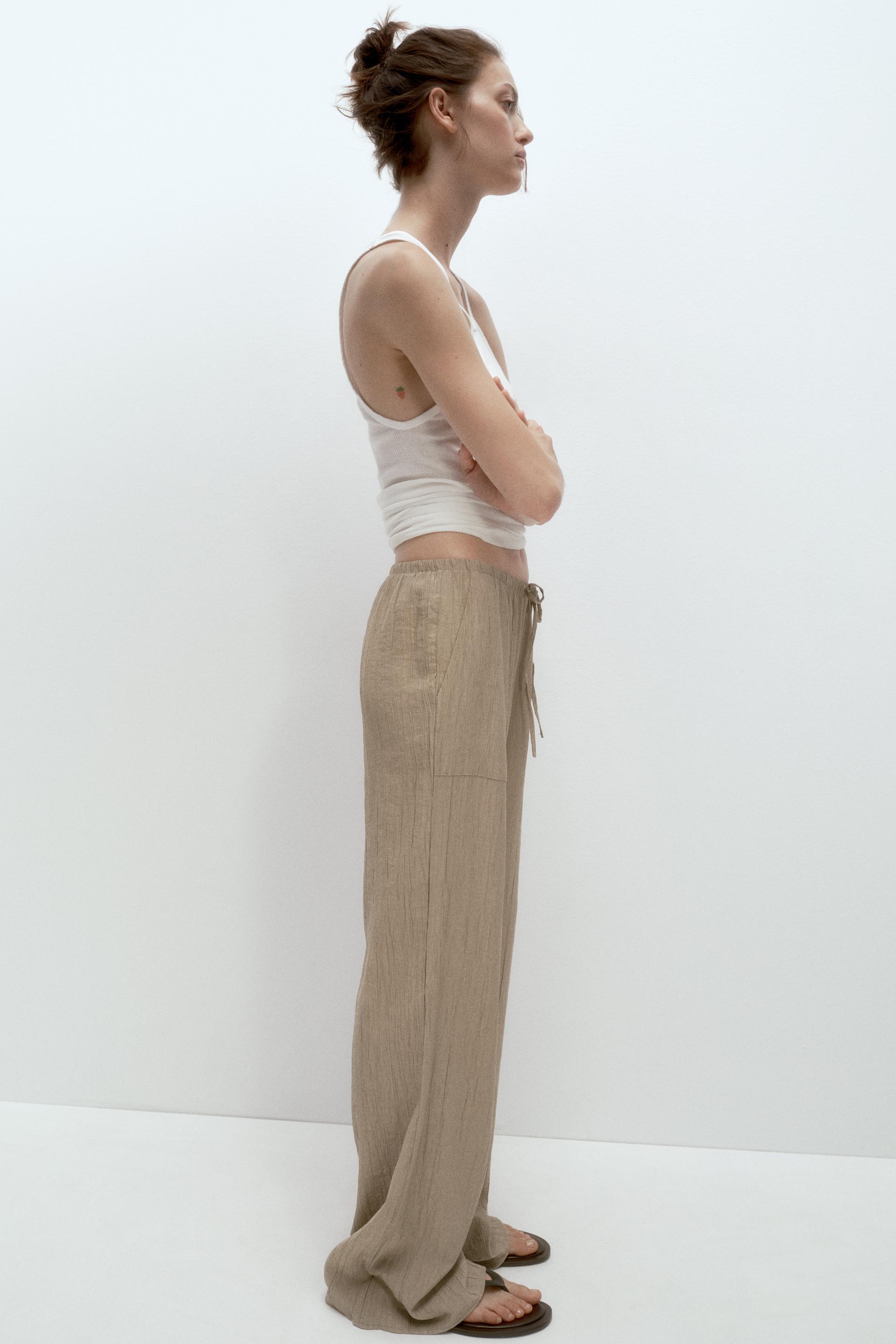 Zara camel trousers 5427 Clearance