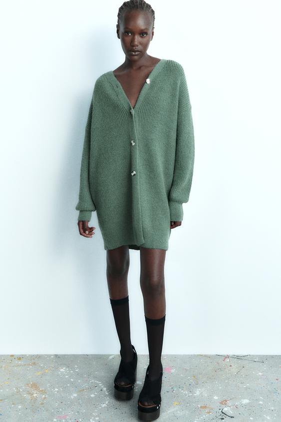 zara pink cardigan