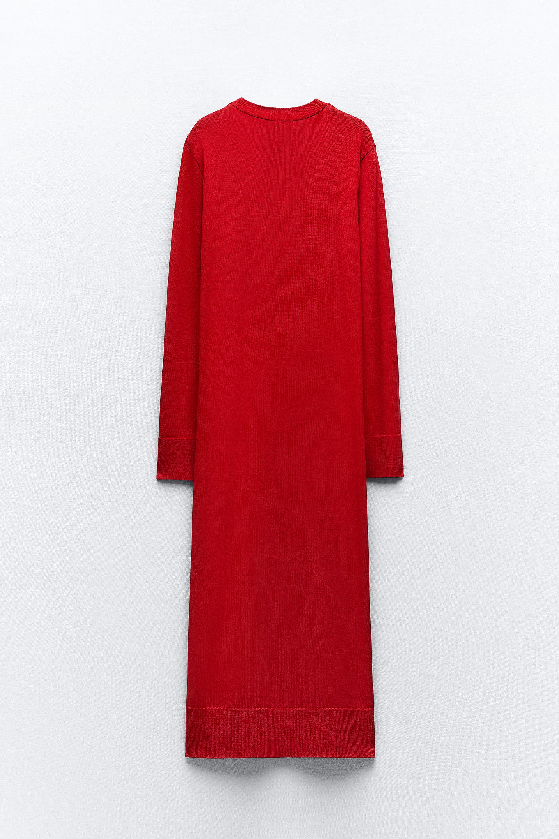 Long knitted dress zara Clearance