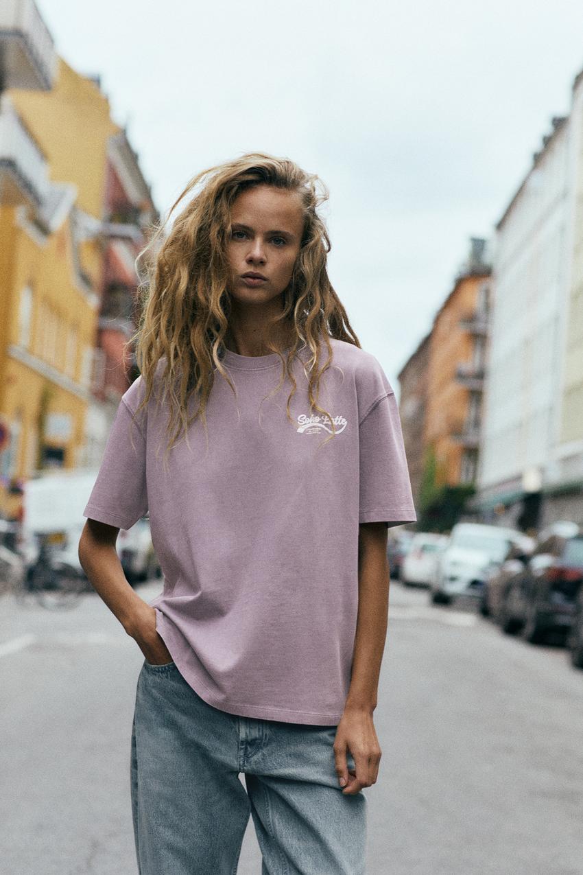 Zara lilac t shirt Clearance