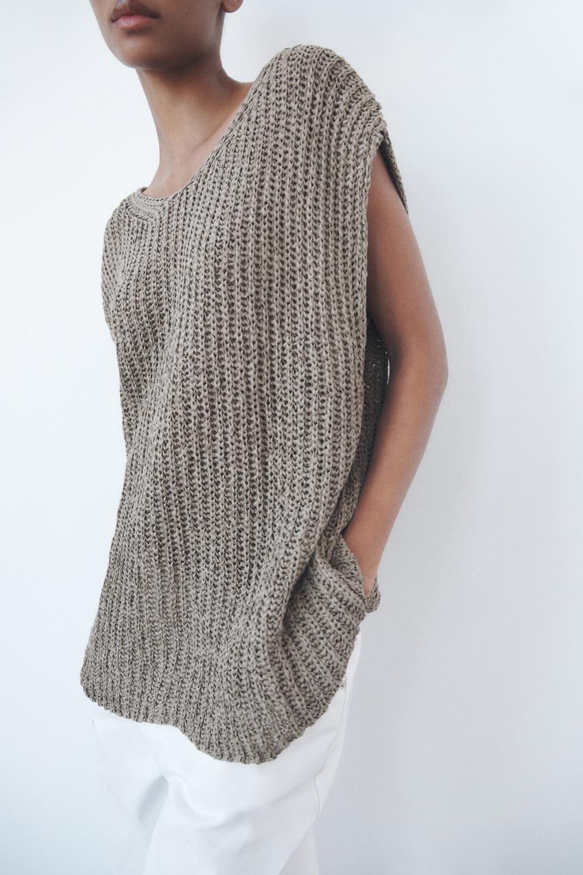 Zara woven knit sweater Clearance