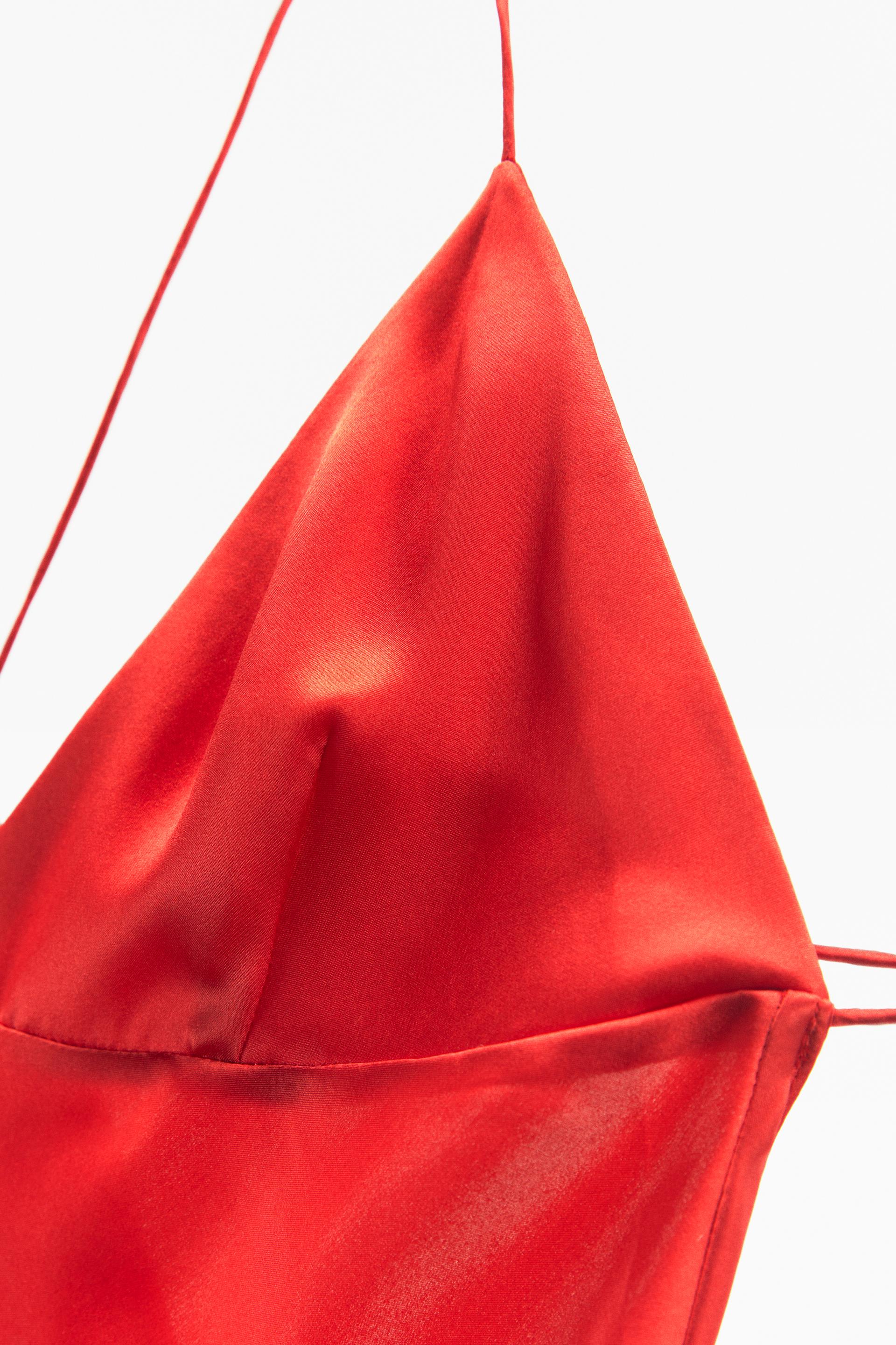 Zara red silk top Clearance