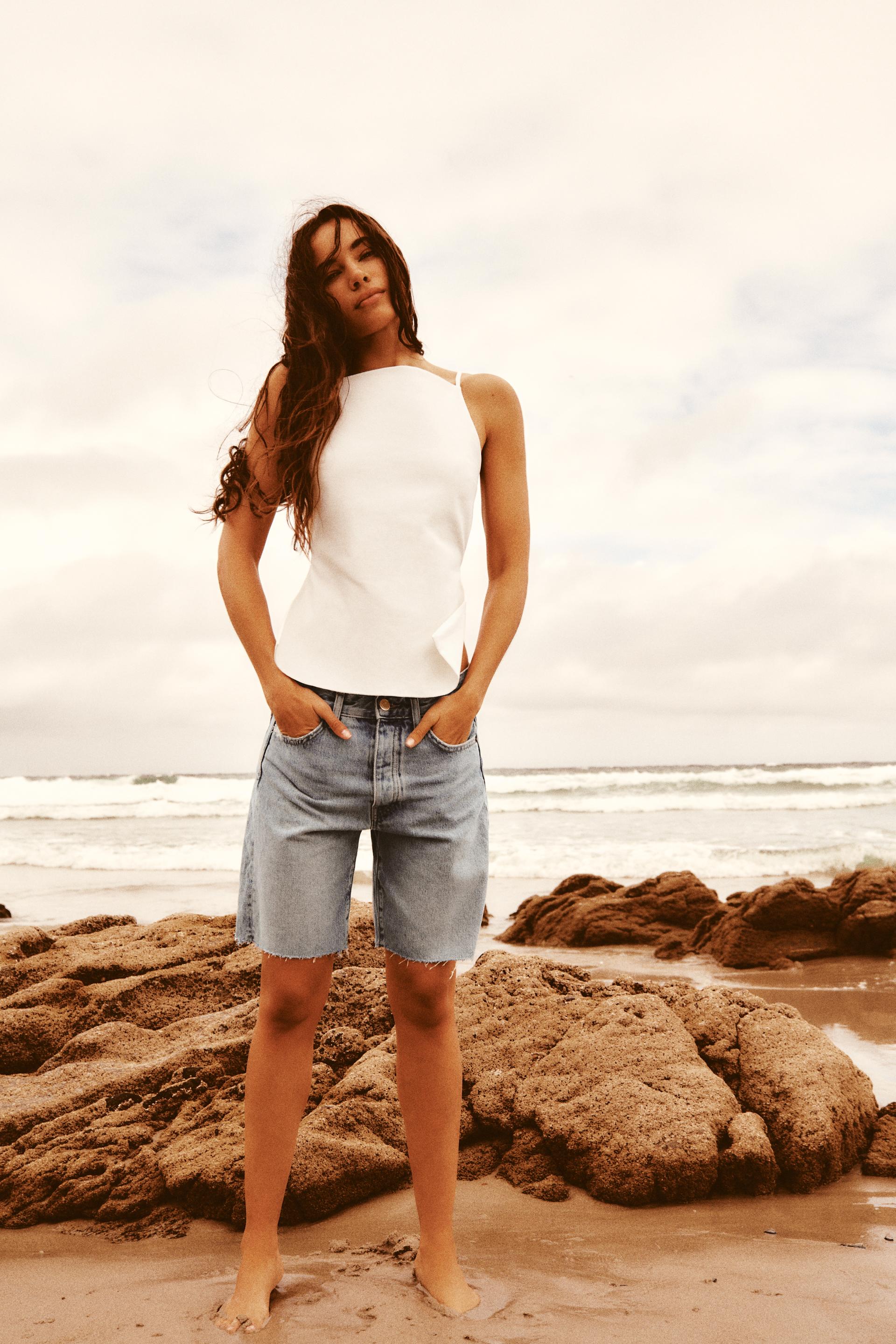 Bermuda shorts denim zara Clearance