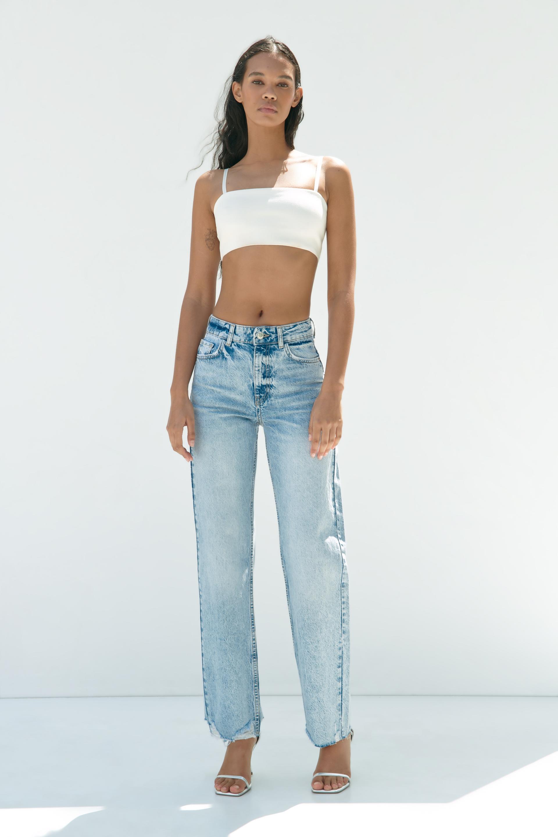 Zara z1975 full length ripped jeans Clearance