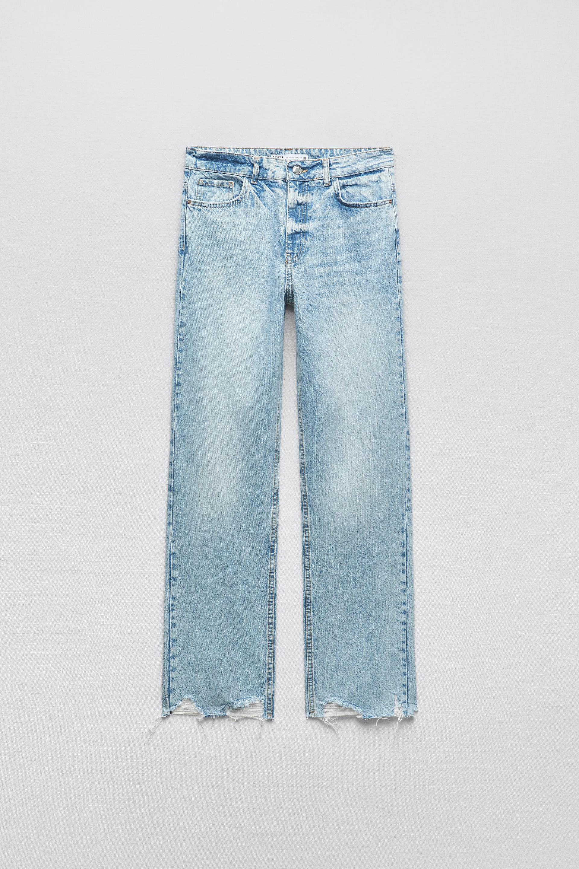Ripped straight leg z1975 high rise jeans Clearance