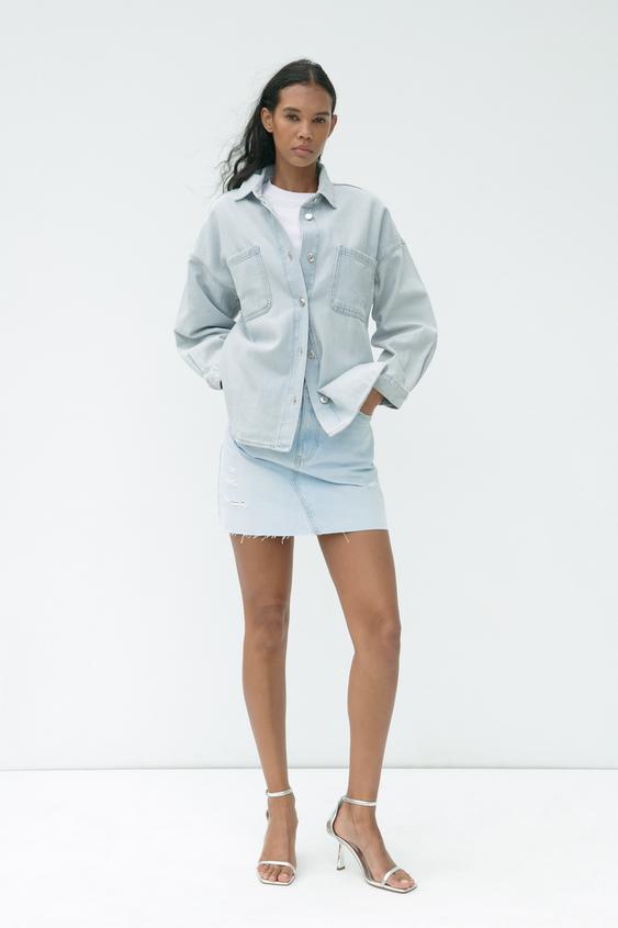 Z1975 DENIM OVERSHIRT WITH PATCH POCKETS