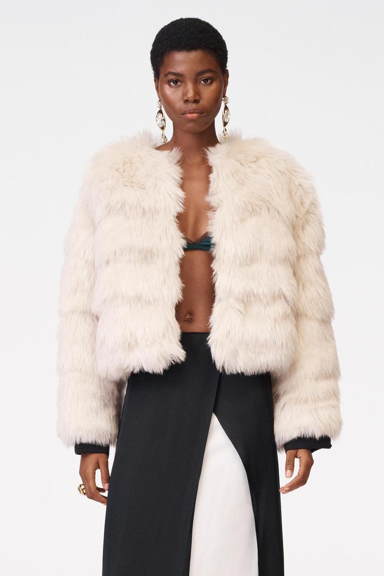 Zara white puffer jacket womens Clearance