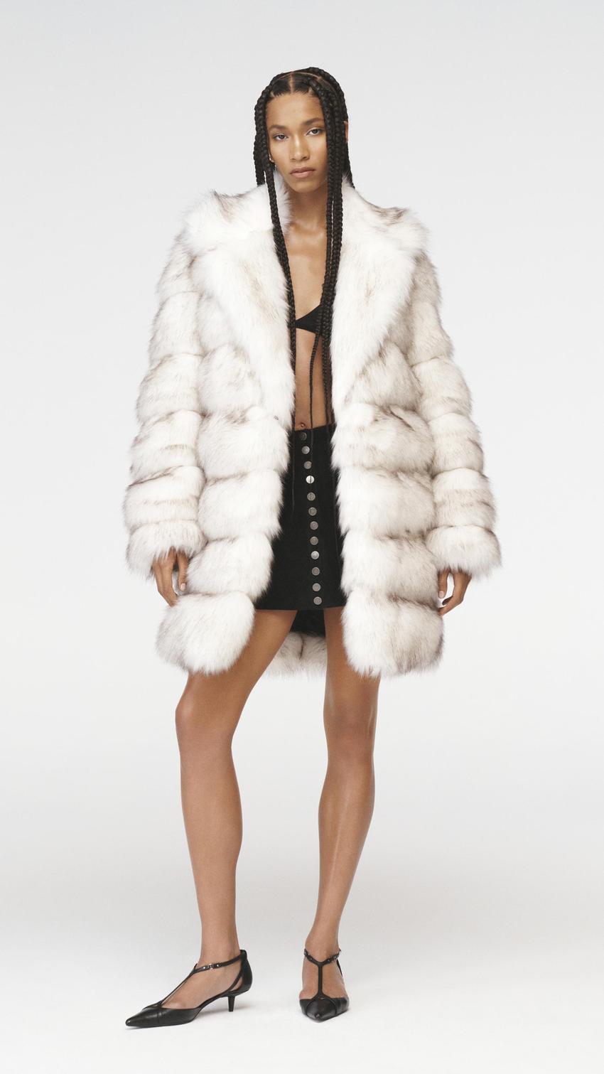 Zara women's genuine fur coats & jackets Clearance