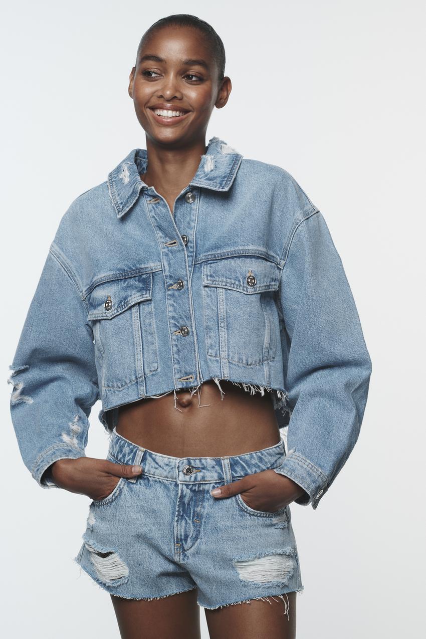 Zara cropped denim Clearance