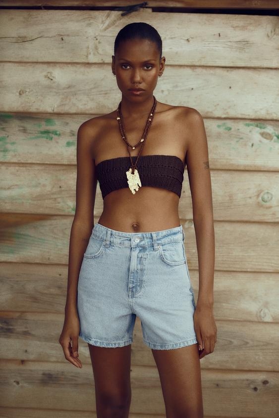 Zara mom shorts price Clearance