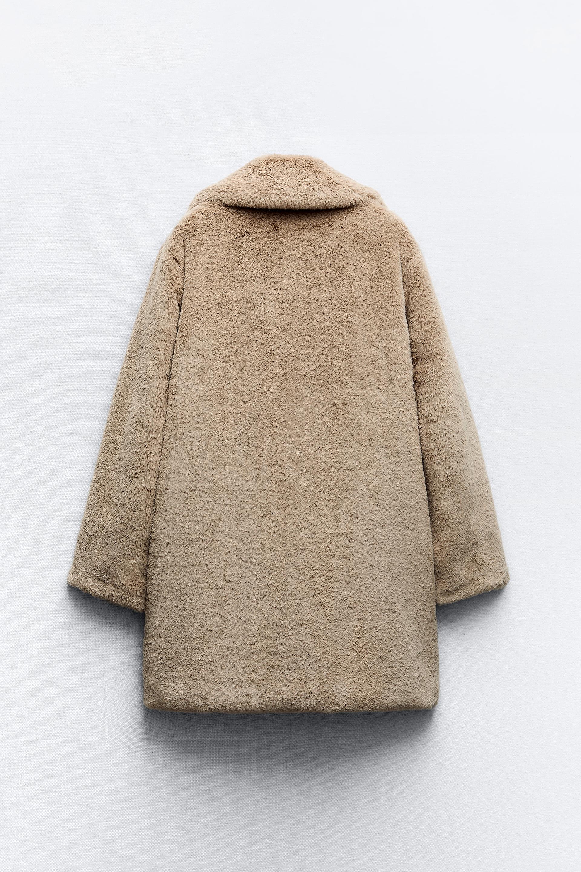 Zara beige teddy coat Clearance