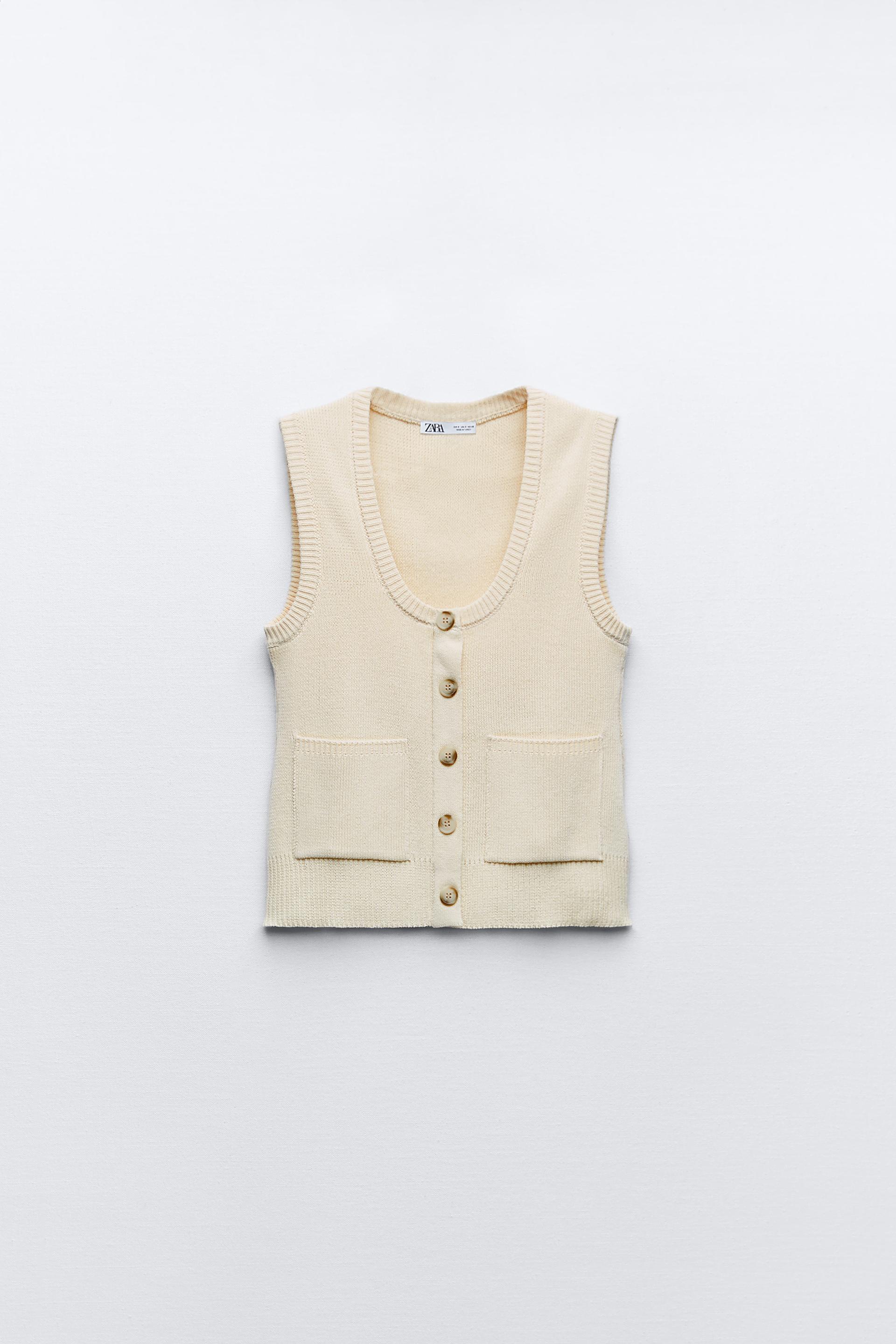 Vest sweater women's zara Clearance