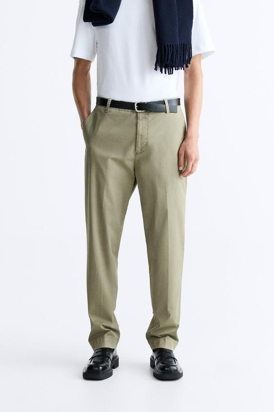 Zara green chinos Clearance