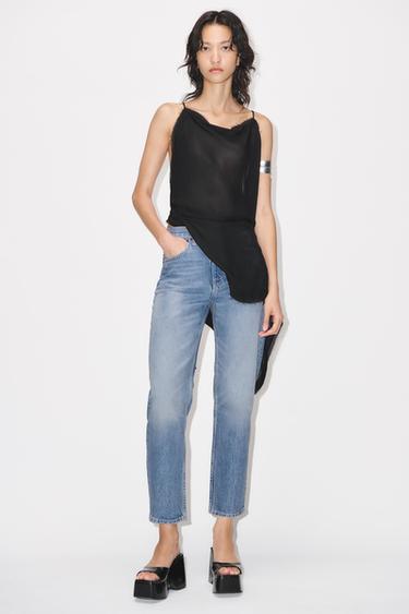 Black boyfriend jeans zara Clearance