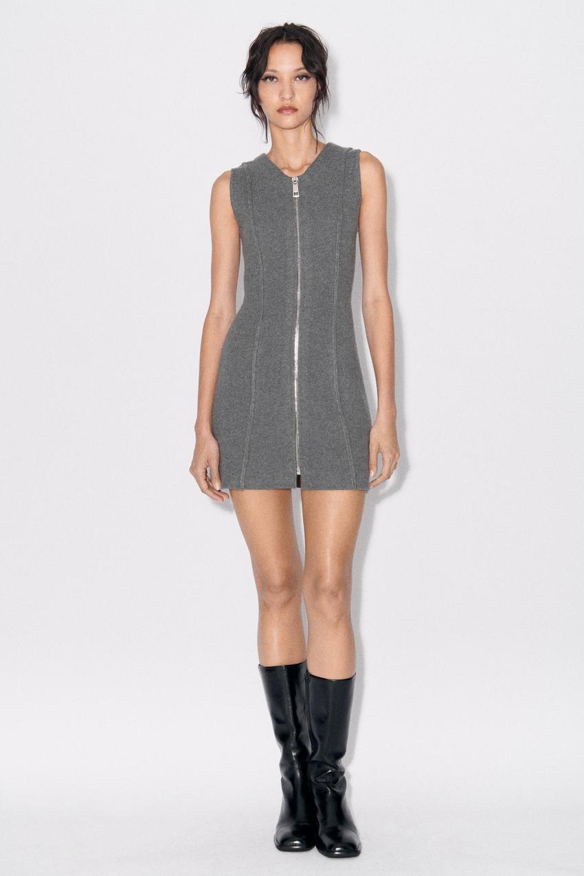 Zara knit dress with zip Clearance