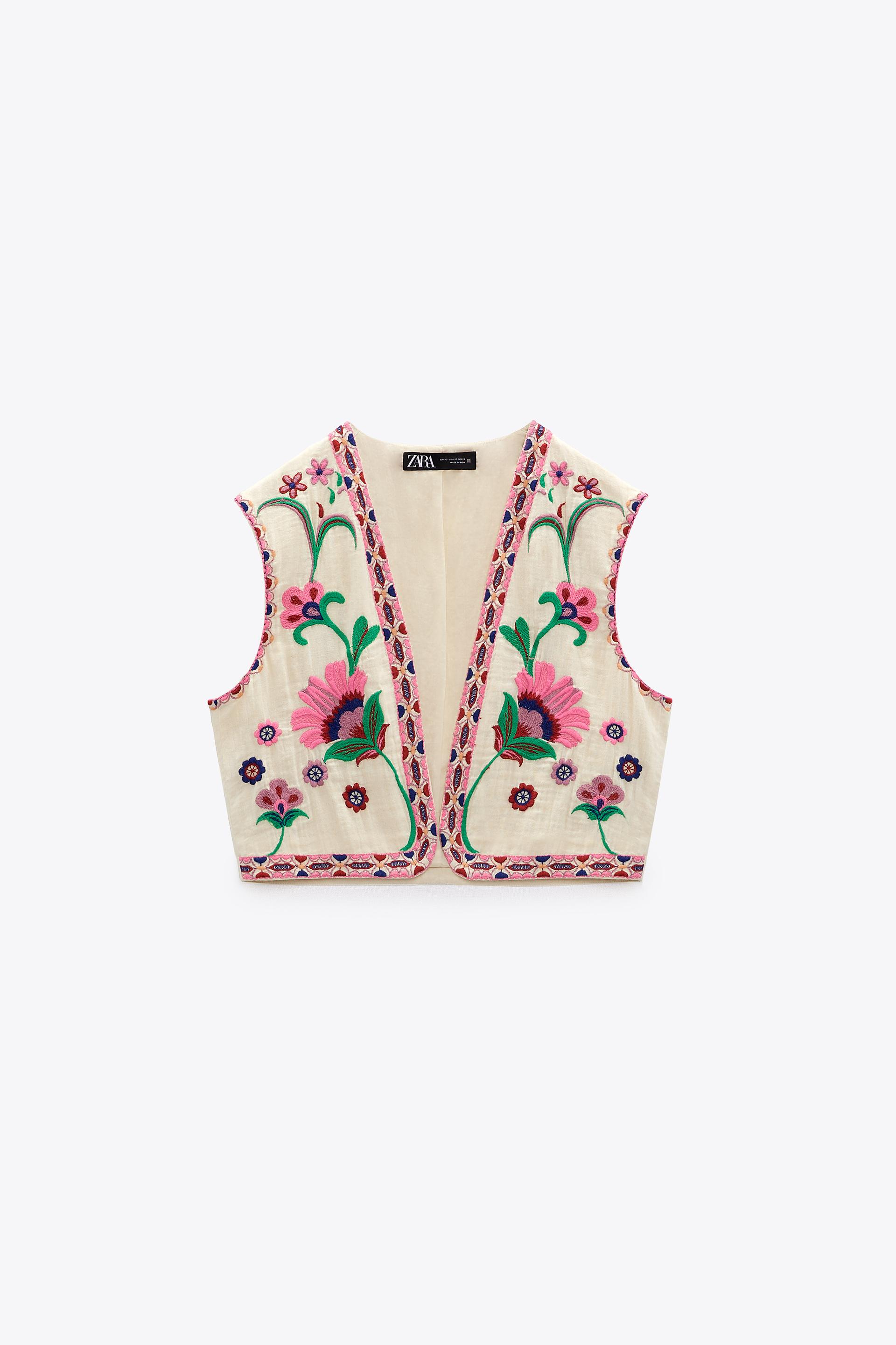 Zara embroidered waistcoat Clearance