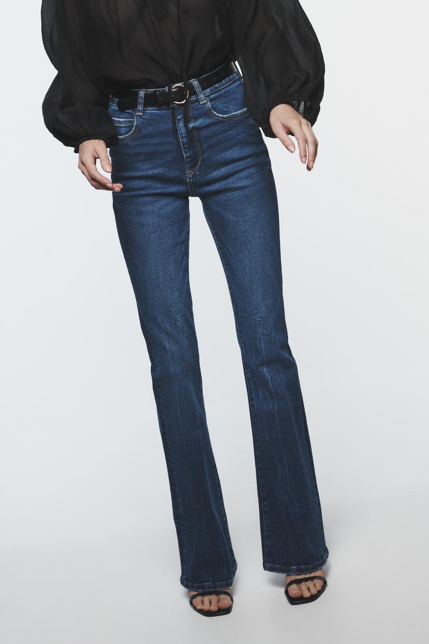 High waist flared jeans zara Clearance