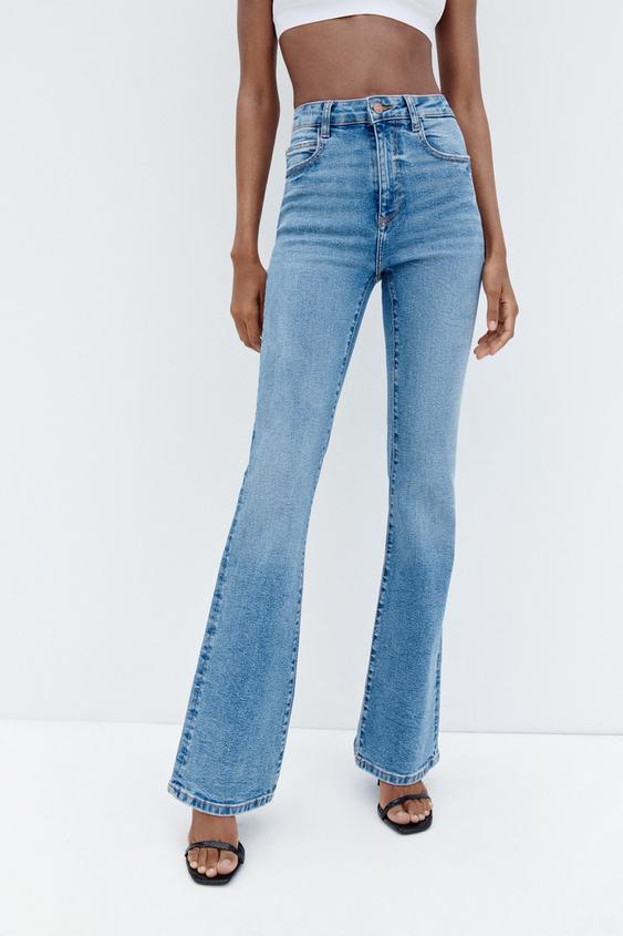 High waist flared jeans zara Clearance