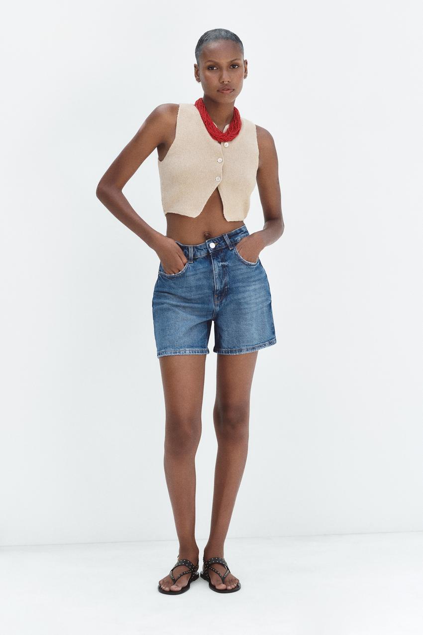 Best zara denim shorts Clearance
