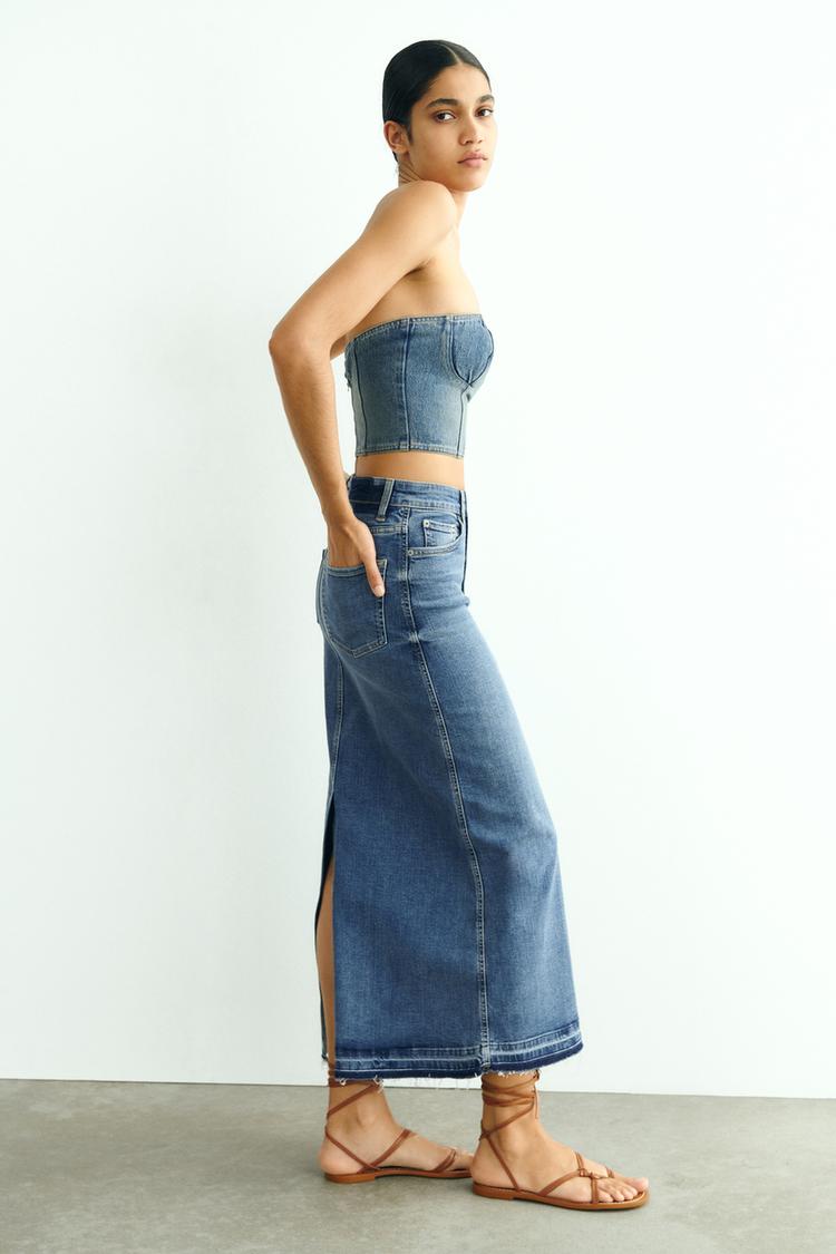 Imagen 2 de FALDA ZW DENIM TIRO ALTO de Zara