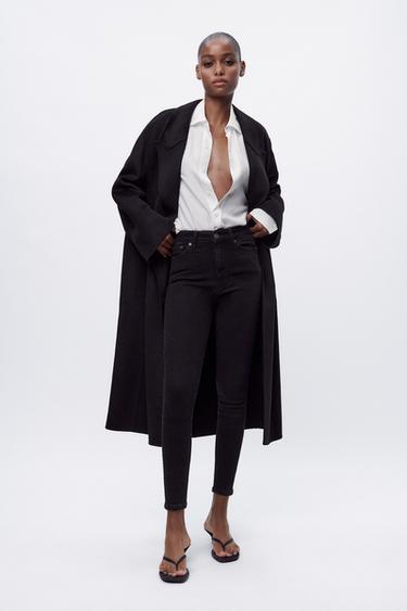 JEANS ZW COLLECTION SKINNY TIRO ALTO - Negro de Zara