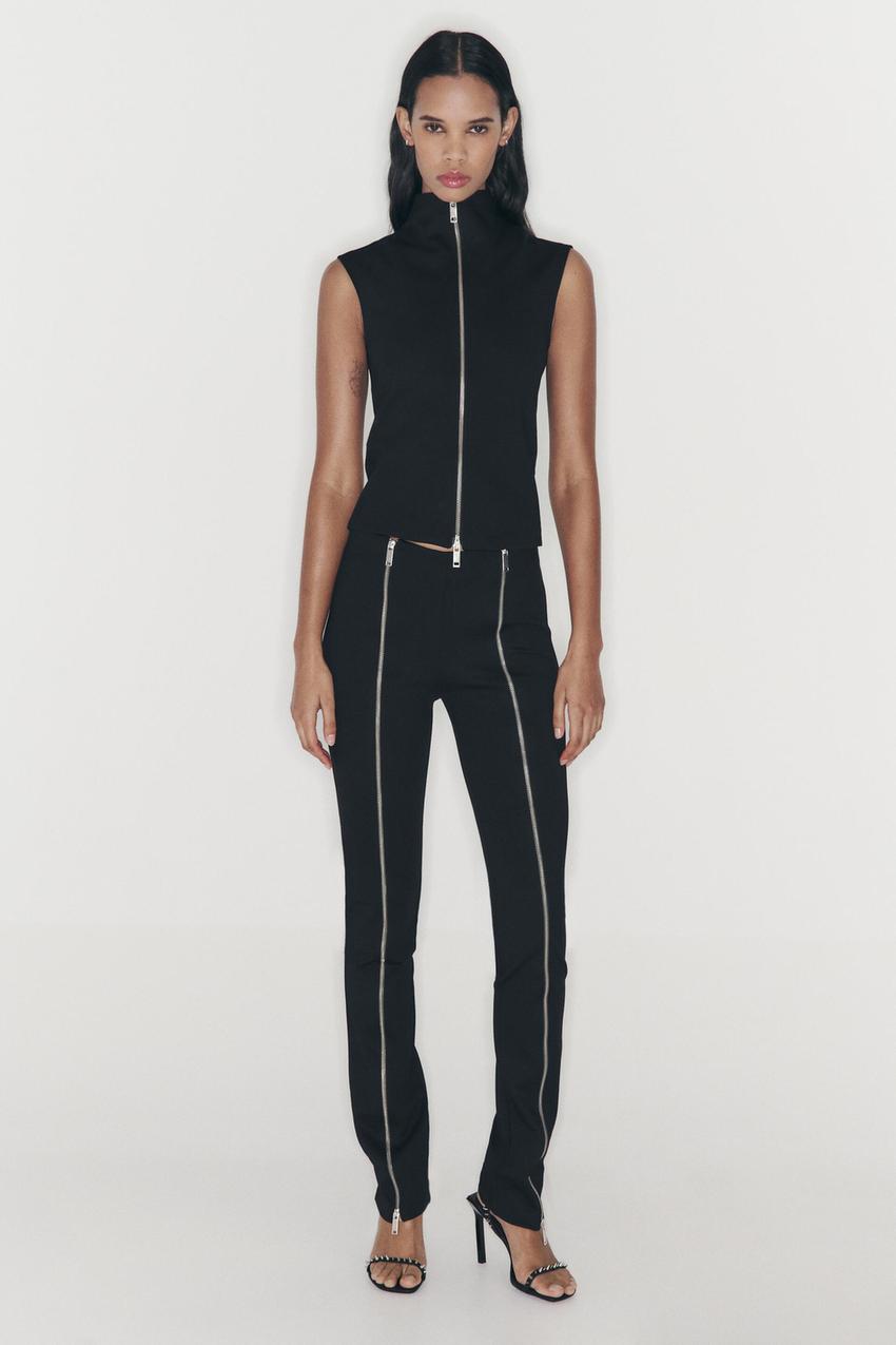 Zip leggings zara Clearance