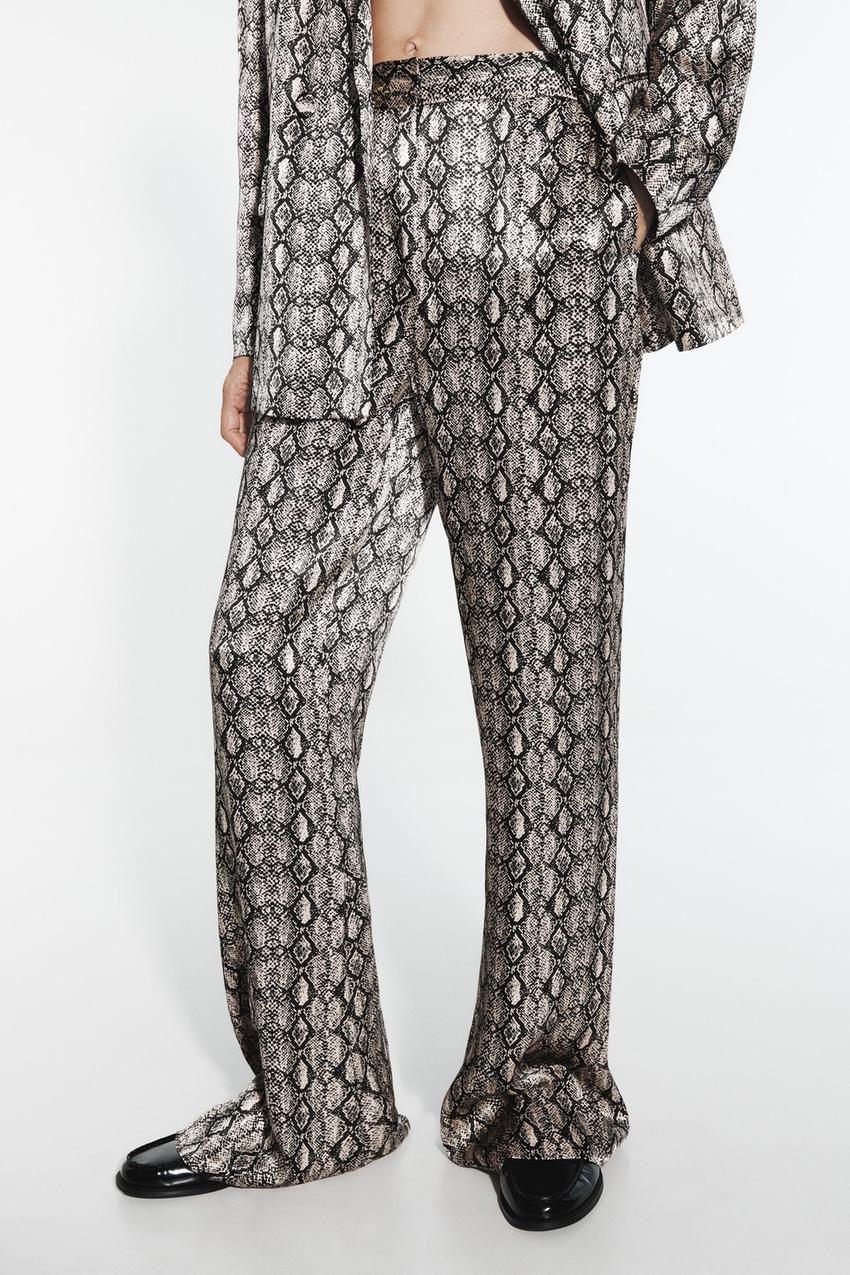 Printed flared pants zara Clearance