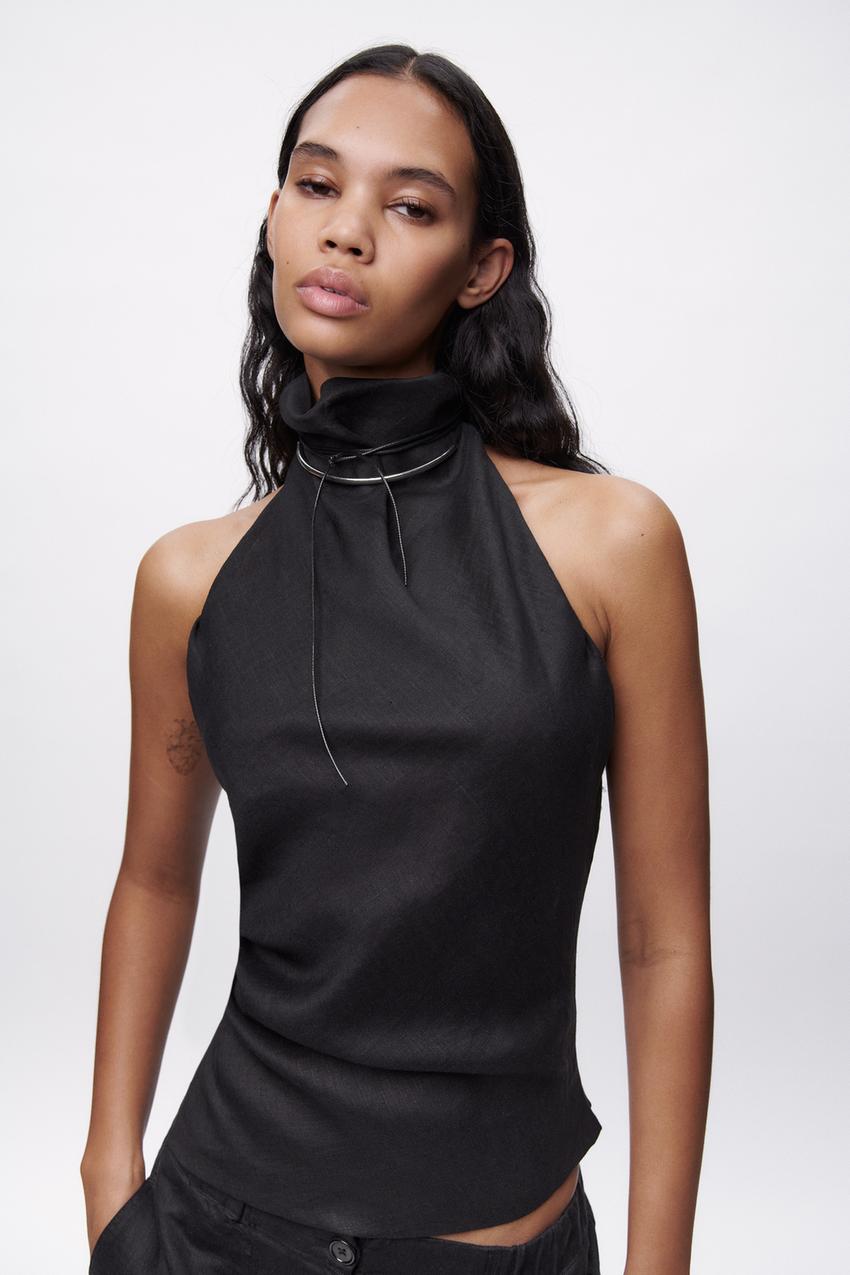 Polo neck top zara Clearance