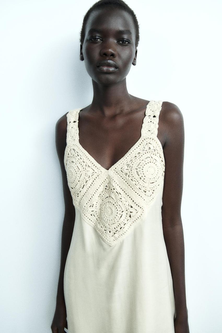 Zara combination lace dress Clearance