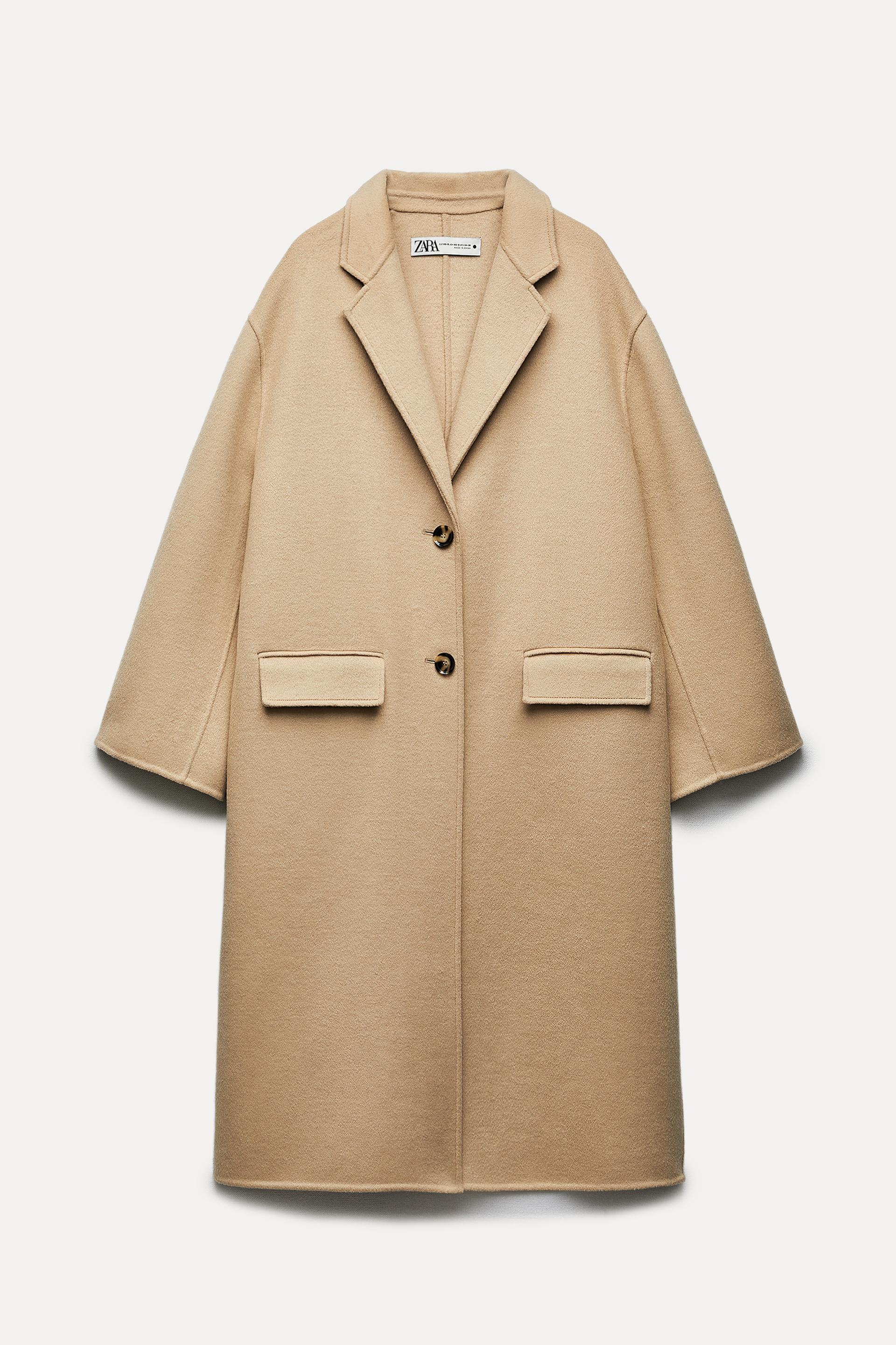 Zara limited edition wool blend coat beige Clearance